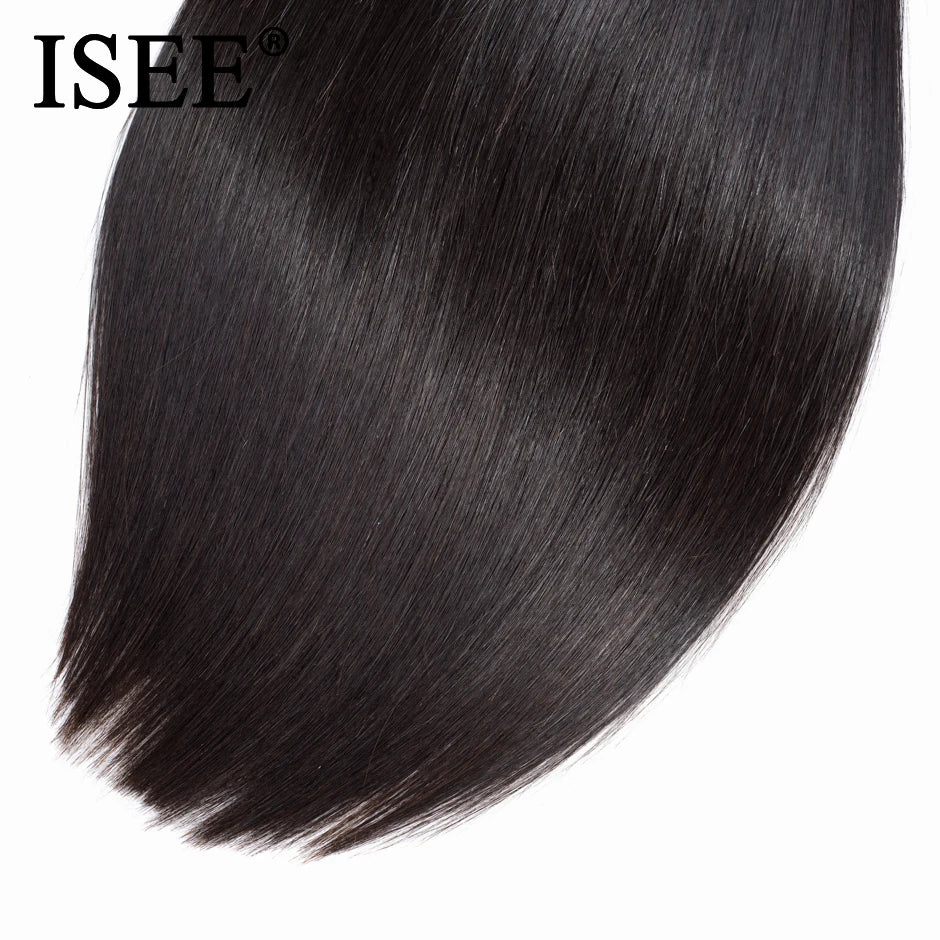 Brazilian Straight Hair Weaves Human Hair Bundles Straight Hair Extension Natural Color 1Bundle ISEE hair Weave Free Shipping