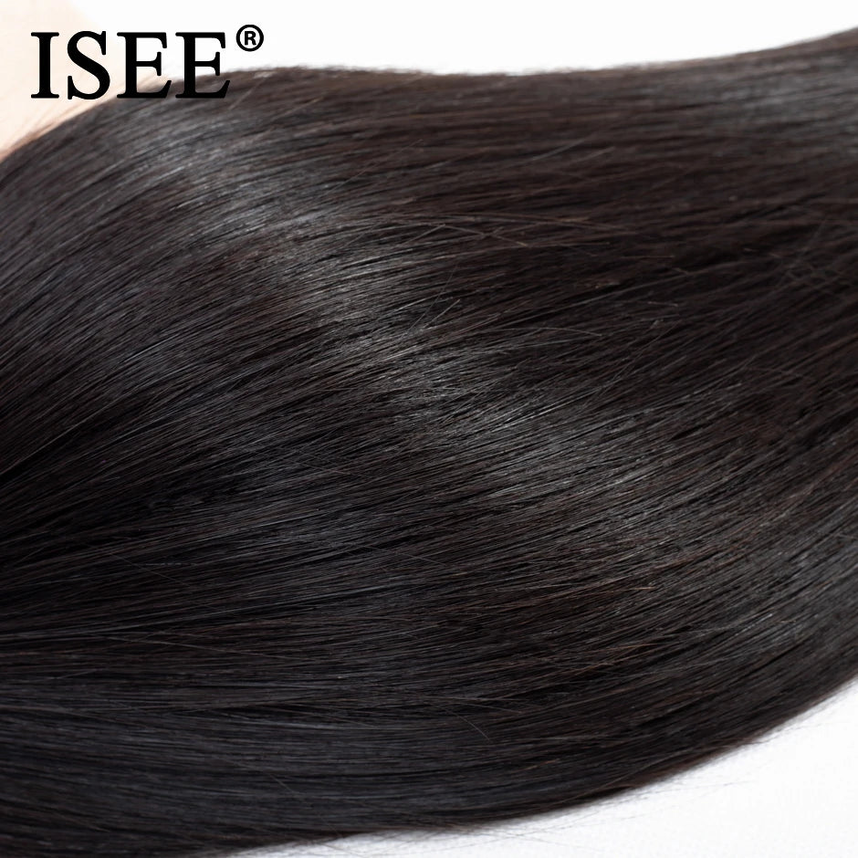 Brazilian Straight Hair Weaves Human Hair Bundles Straight Hair Extension Natural Color 1Bundle ISEE hair Weave Free Shipping