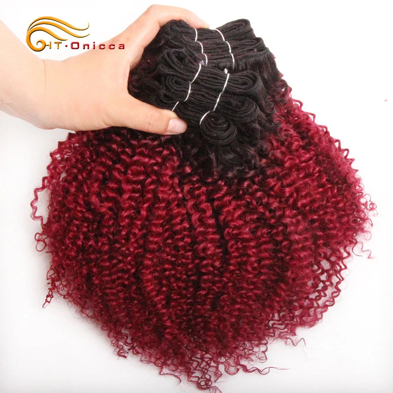 Brazilian Hair 8 Inch Short Curly Bundles Double Drawn Jerry Curl 100% Human Hair Bundles Remy Hair 6 Bundles For Black Women