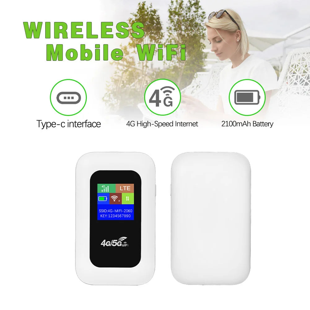 4G LTE Mobile WiFi Router with SIM Card Slot 150Mbps Mini Outdoor Hotspot Portable WiFi Router for Home Office RV Camping