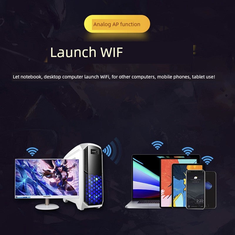 USB Wireless Wif1300mi Desktop Driver-Free Laptop Network Card Gigabit Receiver and Transmitter Mini Dual Antenna E-Sports Network Card 5G Dual-Frequency High-Speed Transmission Network Connector